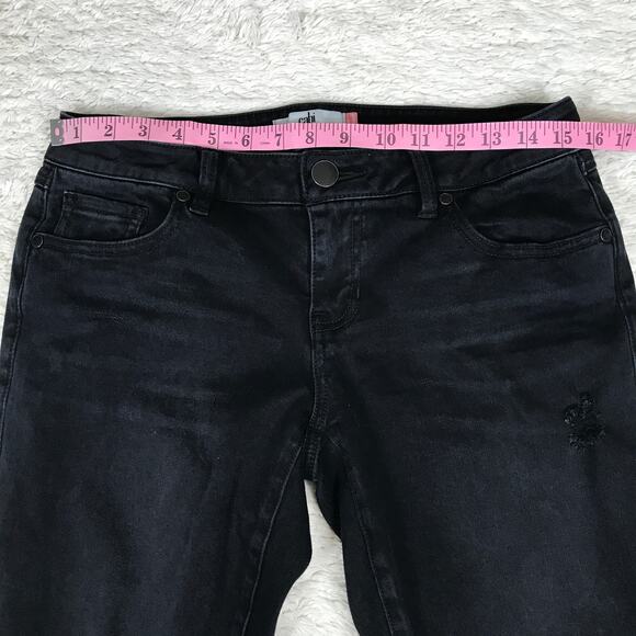 CAbi #3387 Slim Boyfriend Distressed Black Jeans 4 / 27 Capsule Wardrobe Staple - Picture 8 of 10